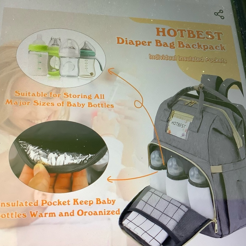 HOTBEST Diaper backpack multifunction travel bag unisex New - Picture 3 of 11